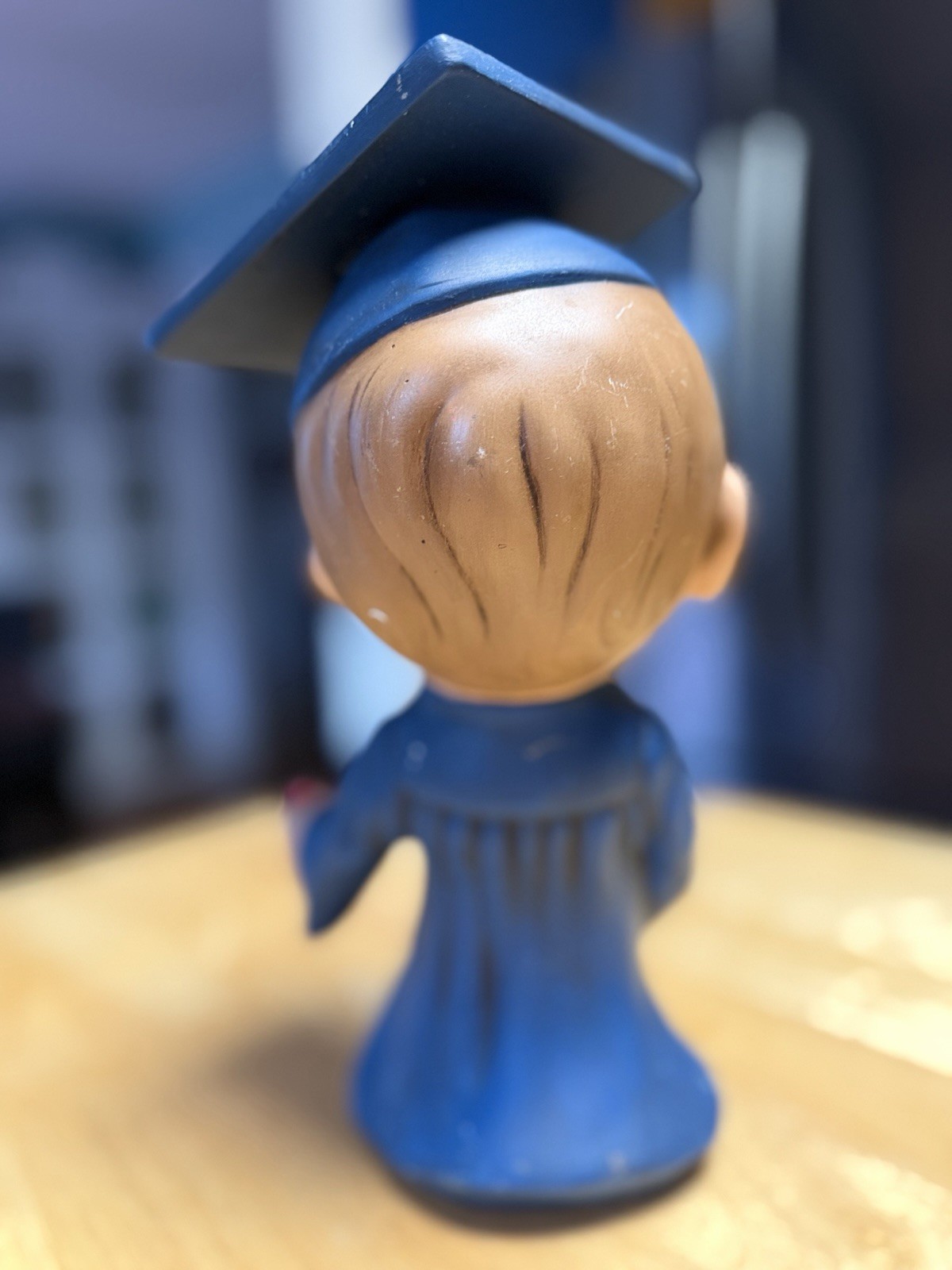 Vintage 1970s Atlantic Mold Ceramic “Happy Graduate Boy” Figurine – Handpainted