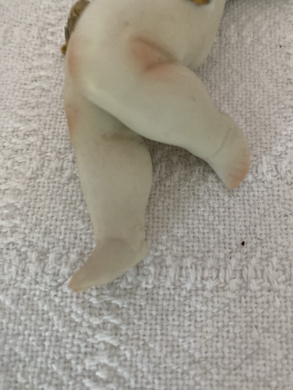 Antique German Angels Bisque Porcelain Pair, Ernst Bohne & Söhne Marked No Chips