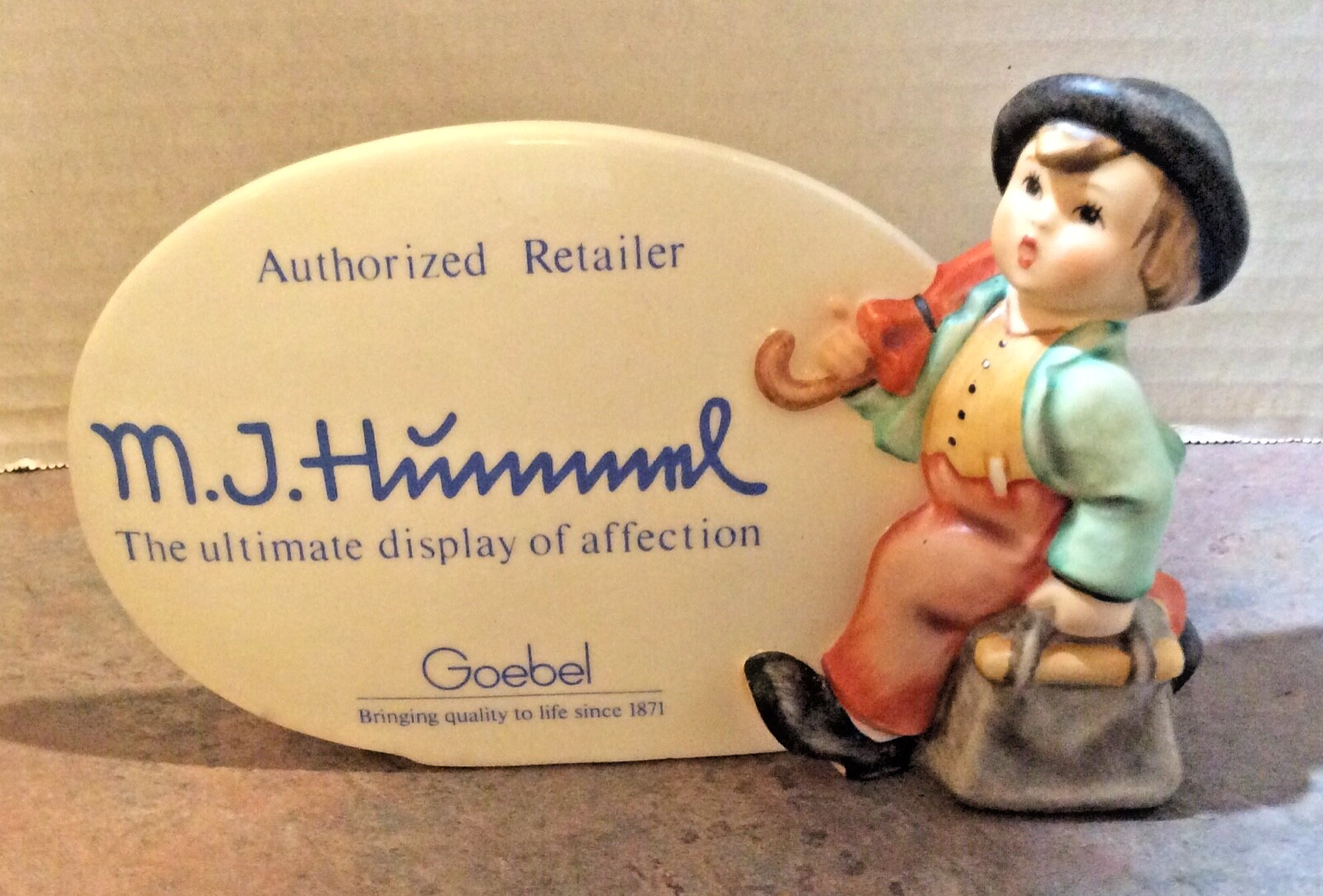 Vintage M.I. Hummel Authorized Dealer Plaque / Sign – Merry Wanderer & Berks Co.