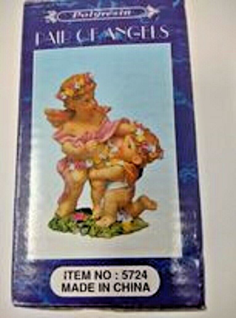 Polyresin Collection Hand Crafted Hand Painted Single Pair Of Angels