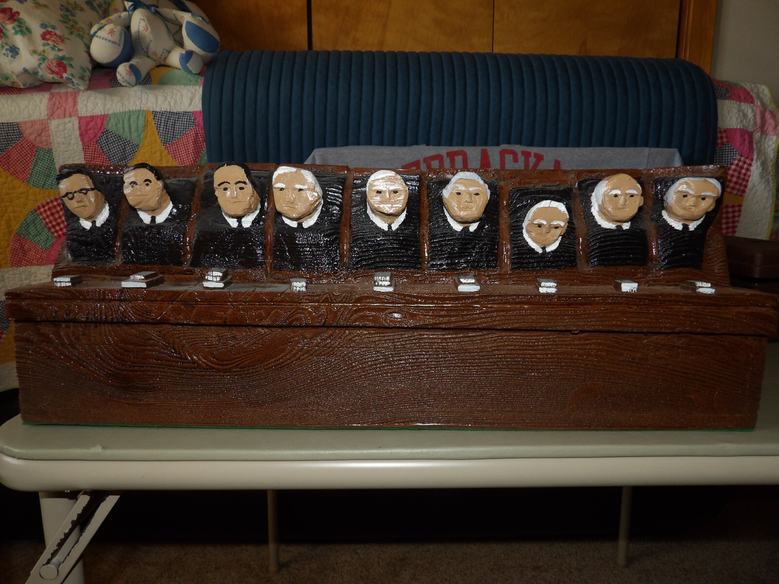 Vintage yr1971 Molded Plastic Foam Supreme Court Justices Judges VGC