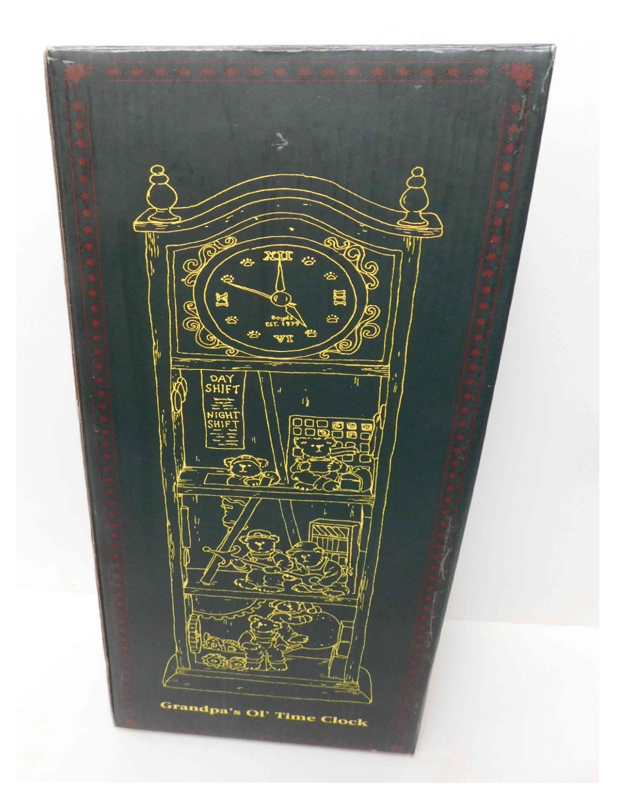 BOYDS BEARS GRANDPAS OL’ TIME CLOCK FIGURINE BRAND NEW IN BOX…PLEASE READ INFO