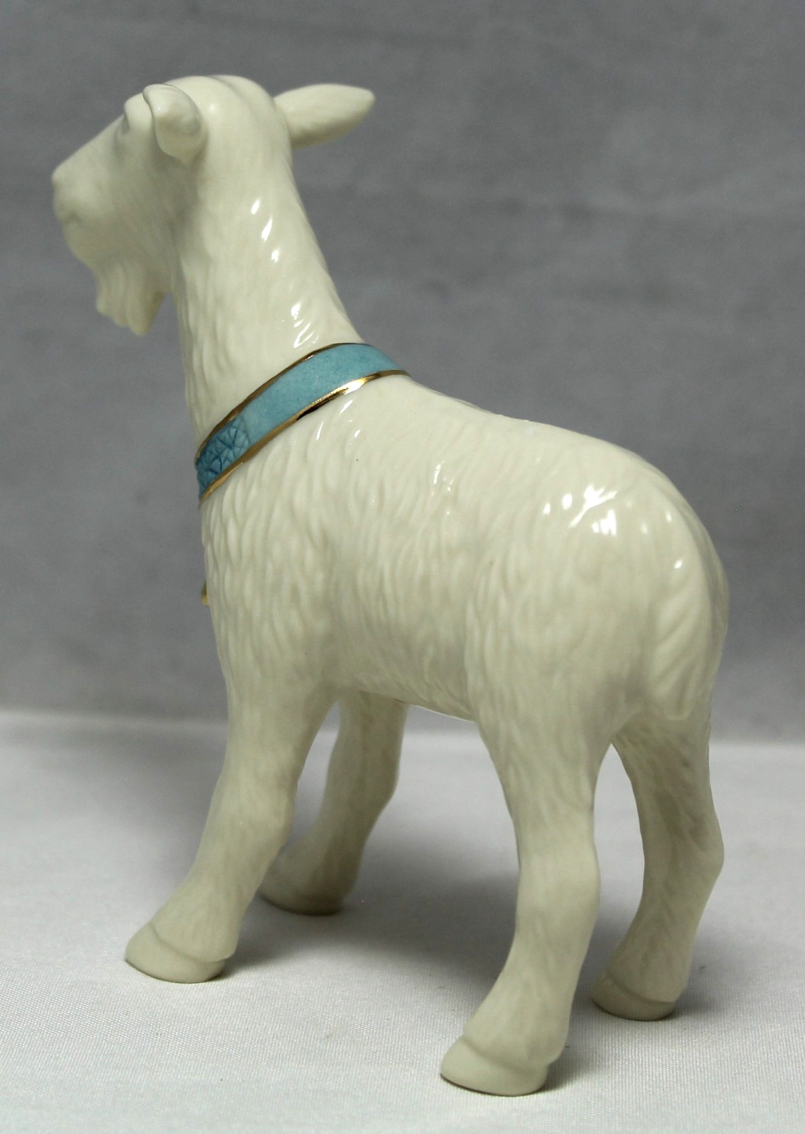 Lenox First Blessing Nativity Goat Figurine Gold/Teal Accents in Box