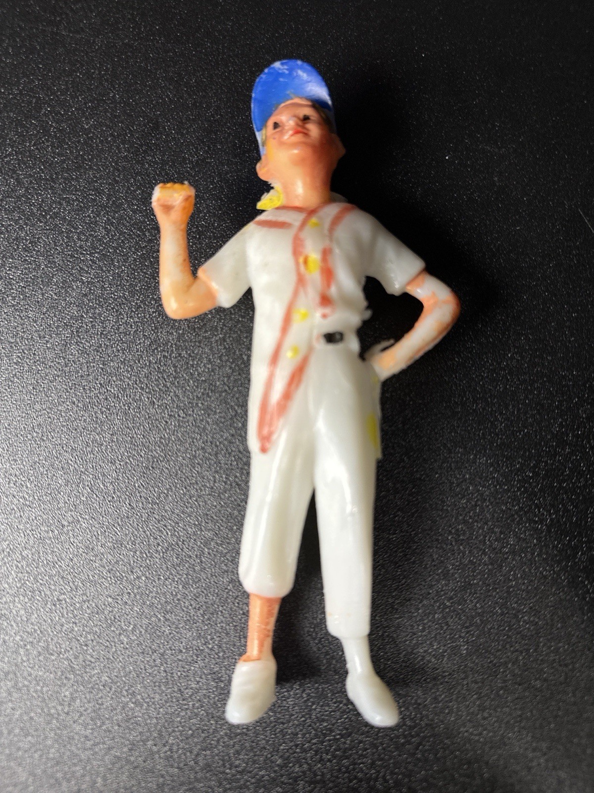 Vintage 1950s Plastic Baseball Boy Figurine 5.5″ Toy Carnival Prize Japan