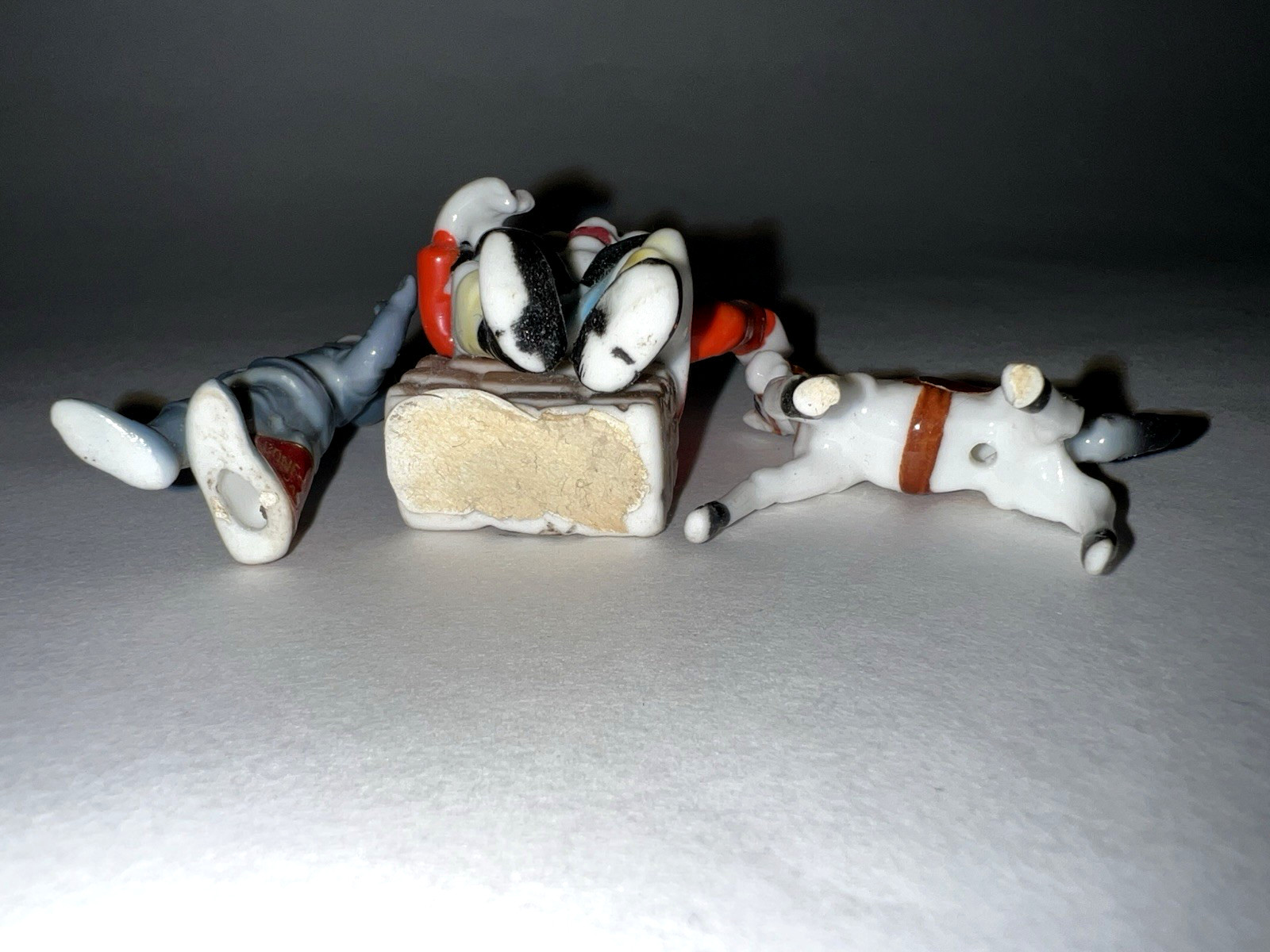 Vintage Bone China Humpty Dumpty Horse & Kings Man Nursery Rhyme mini Figurines