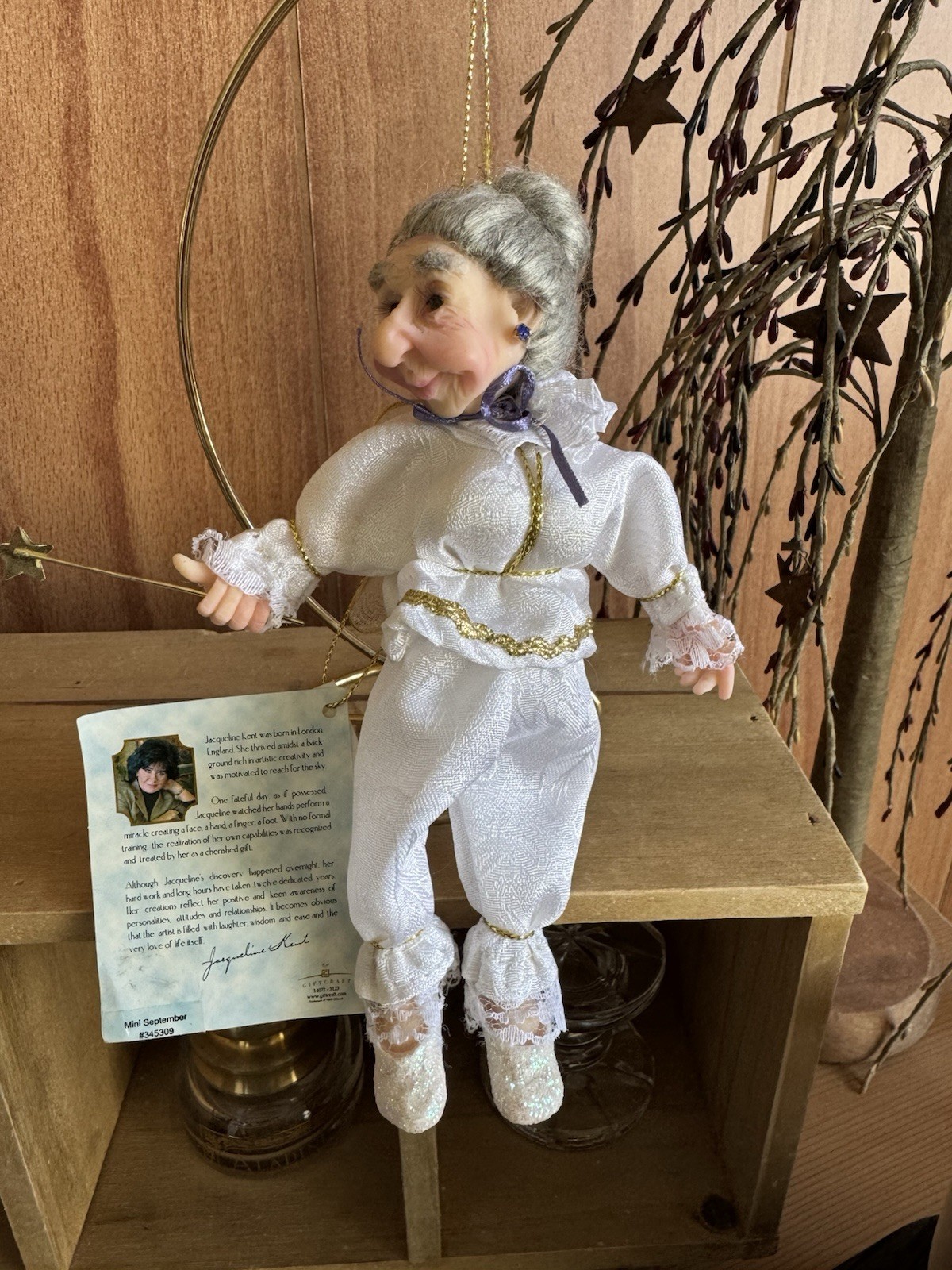 Jacqueline Kent Mini September Fairy Godmother Ornament Giftcraft 2005