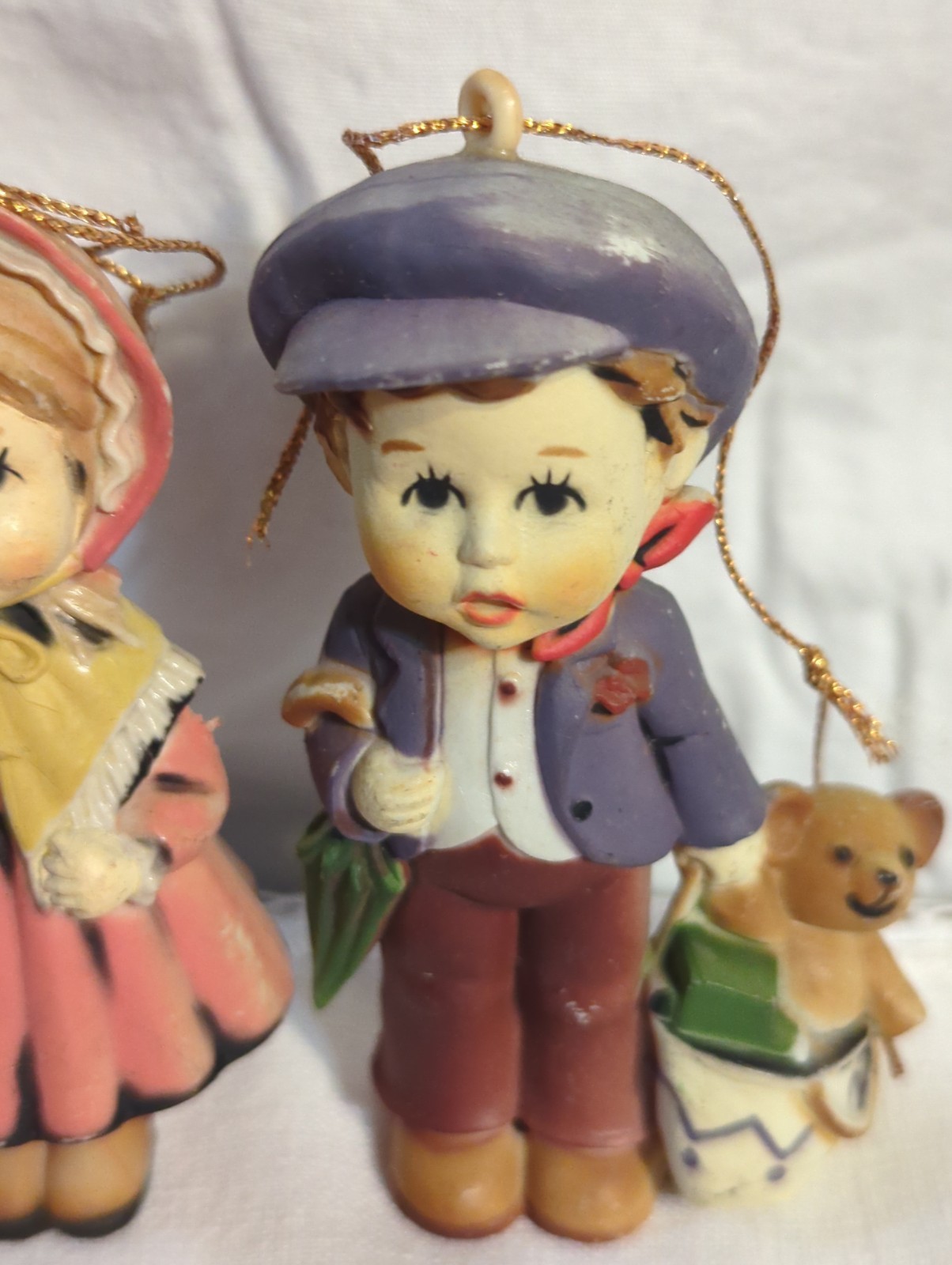 Vintage 3″ Plastic Victorian Boy And Girl Figurine Ornaments Macau