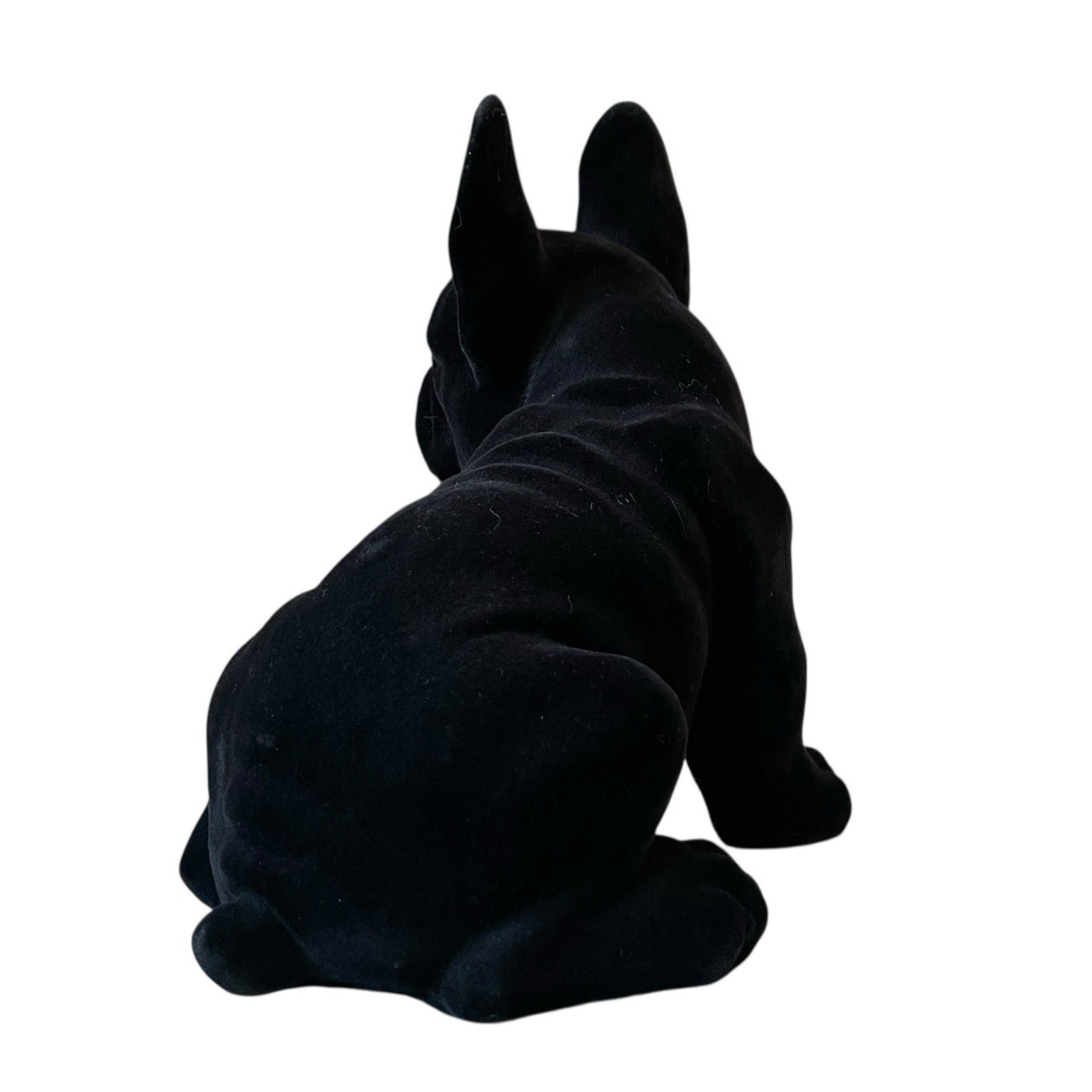Black Velvet French Bulldog Figurine 9.5in Chic Designer Decor NEW