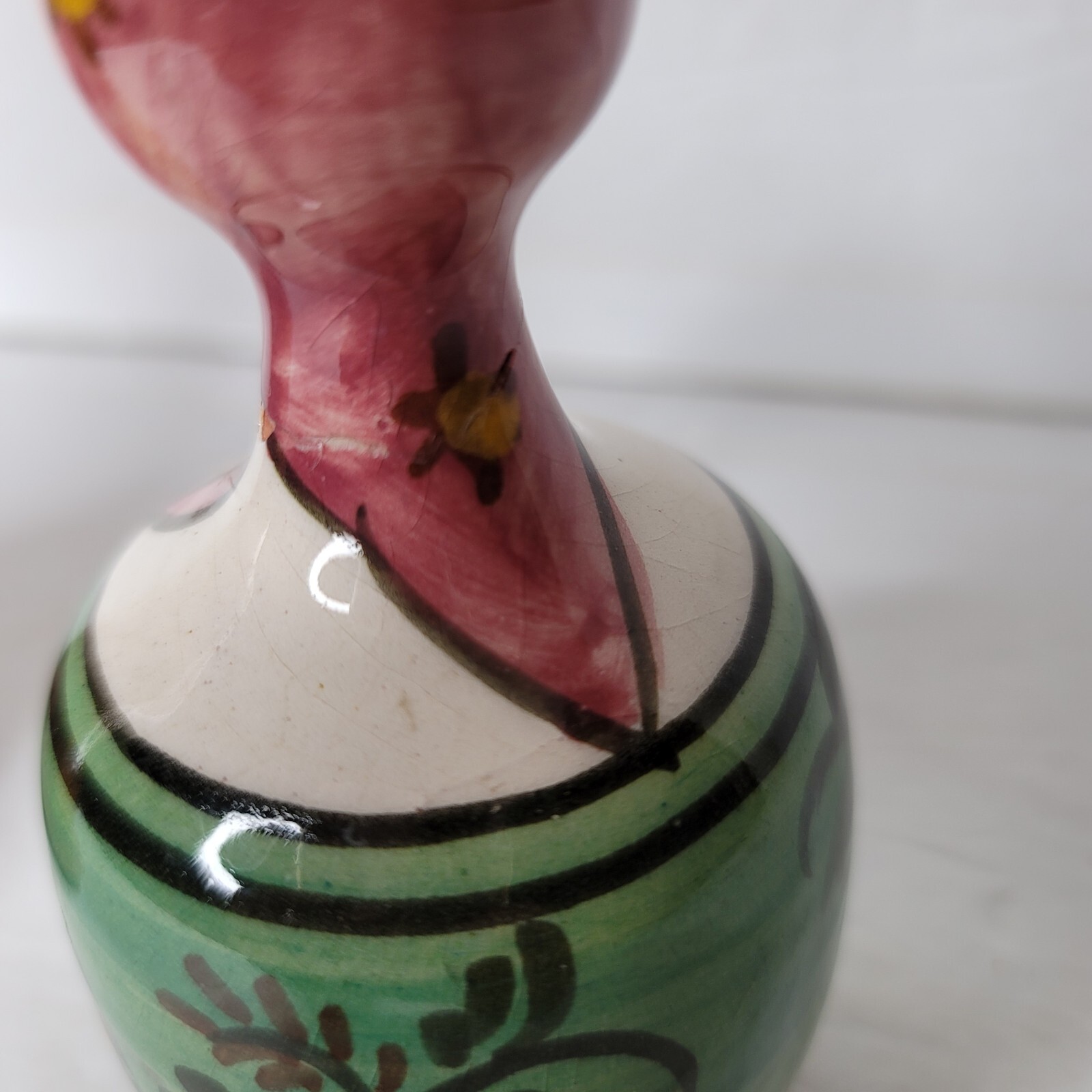 2 Vintage Small Redware Women Figurines Mexico? Italy? Appx 9 and 5″ Tall