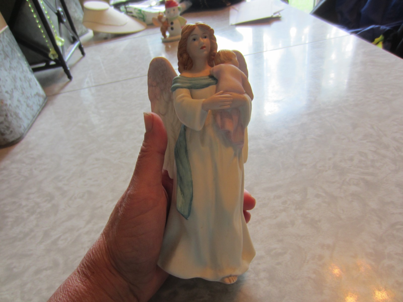 NWT Homco porcelain #1434 Medium size angel mother holding baby HOMCO