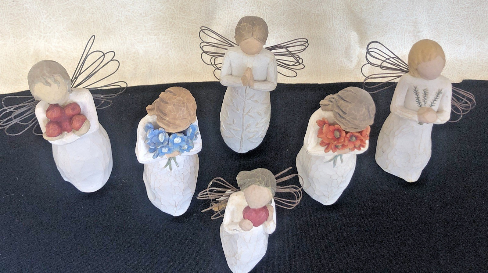 Willow Tree Lot of 6 Angel Figurines Ranging from 2000 – 2009 by Susan Lori