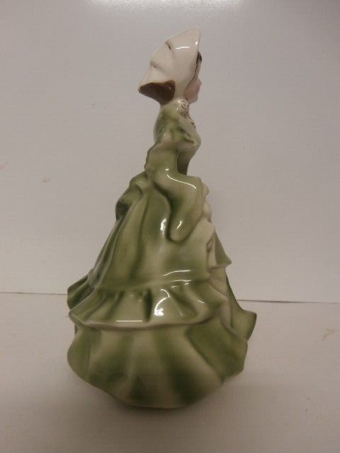 Vintage 1950 Florence Ceramics Pasadena Victorian Lady Figurine Melanie Green