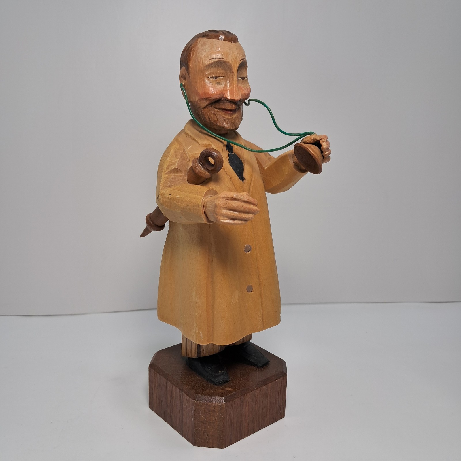ARNI 1950s Italy, General Practitioner Doctor Hand Carved 7.5″ Wooden Figurine