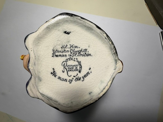 Vintage Winston Churchill Toby Mug “The Man of the Year”