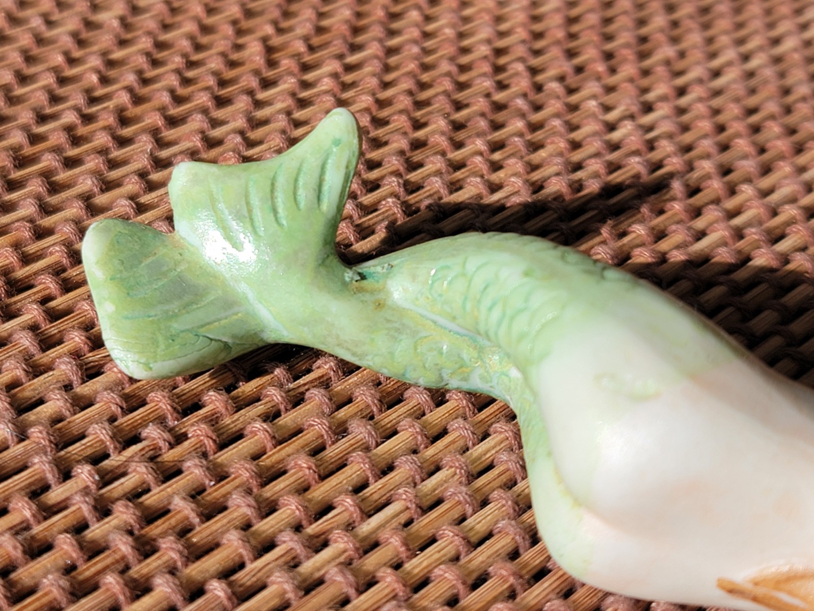 VTG Miniature Porcelain PIN-UP Art MERMAID Figurine Made in JAPAN Hand-Painted
