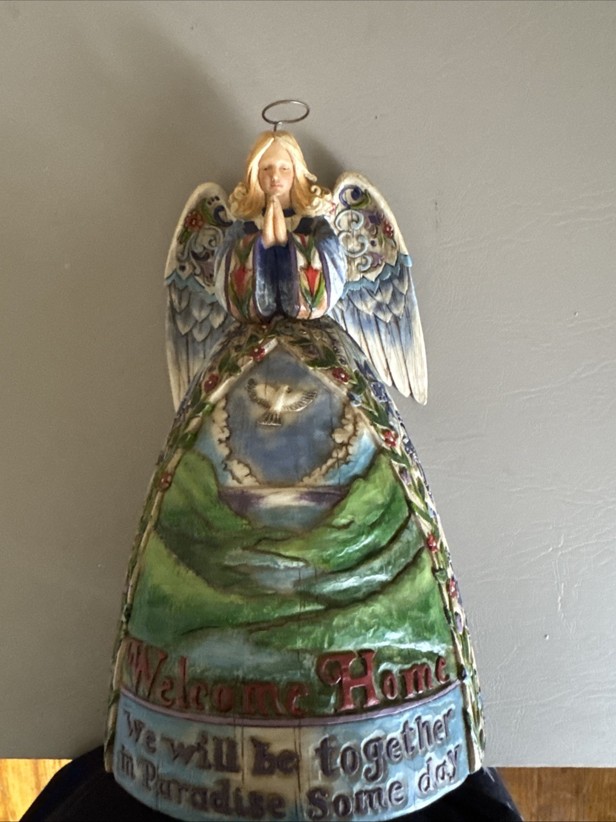 NEW 2005 Jim Shore Peaceful Journey Angel 11″ Welcome Home Together in Paradise