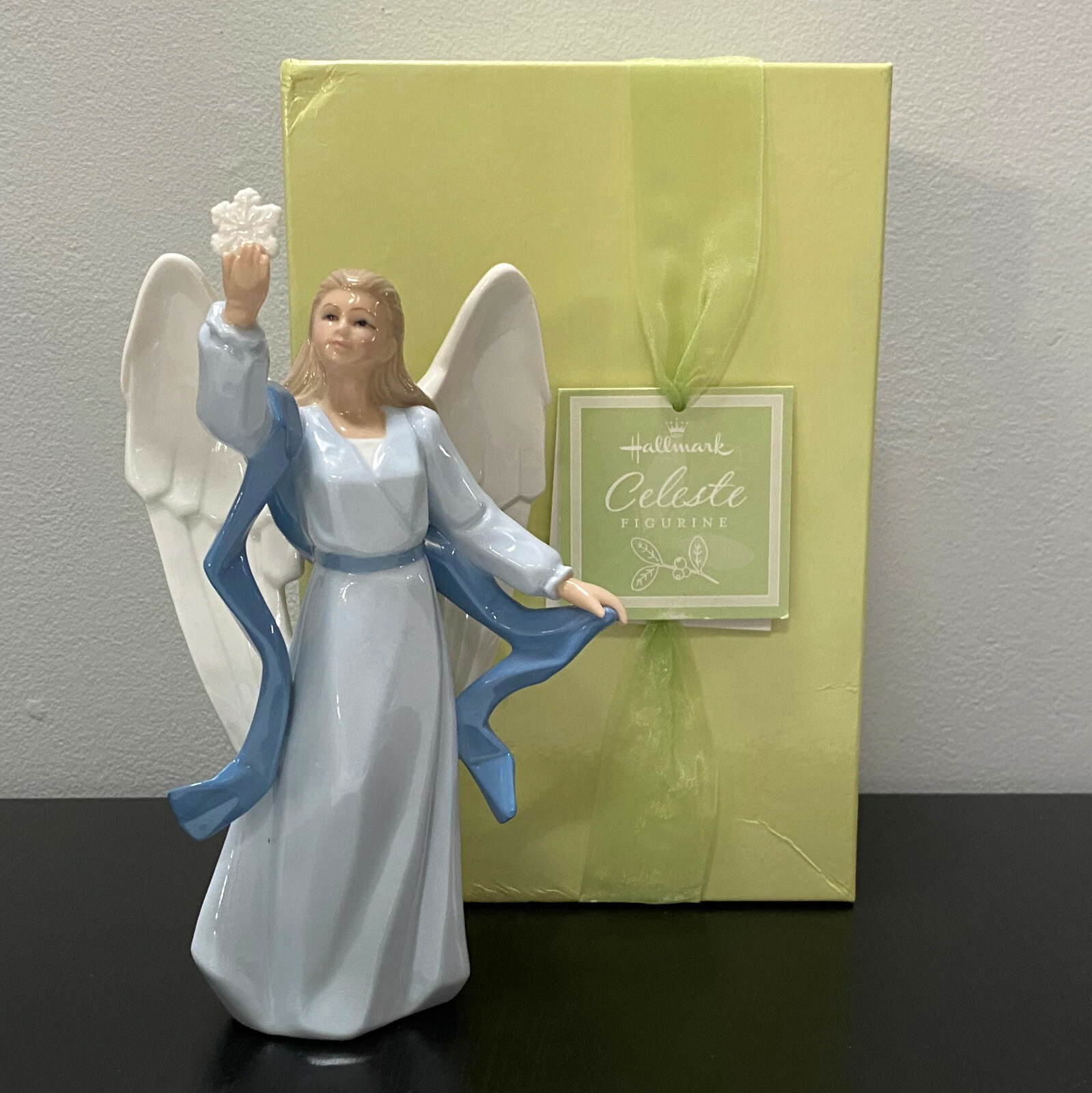 Hallmark Angel Celeste Friendship Harmony Holding Snowflake Porcelain Figurine