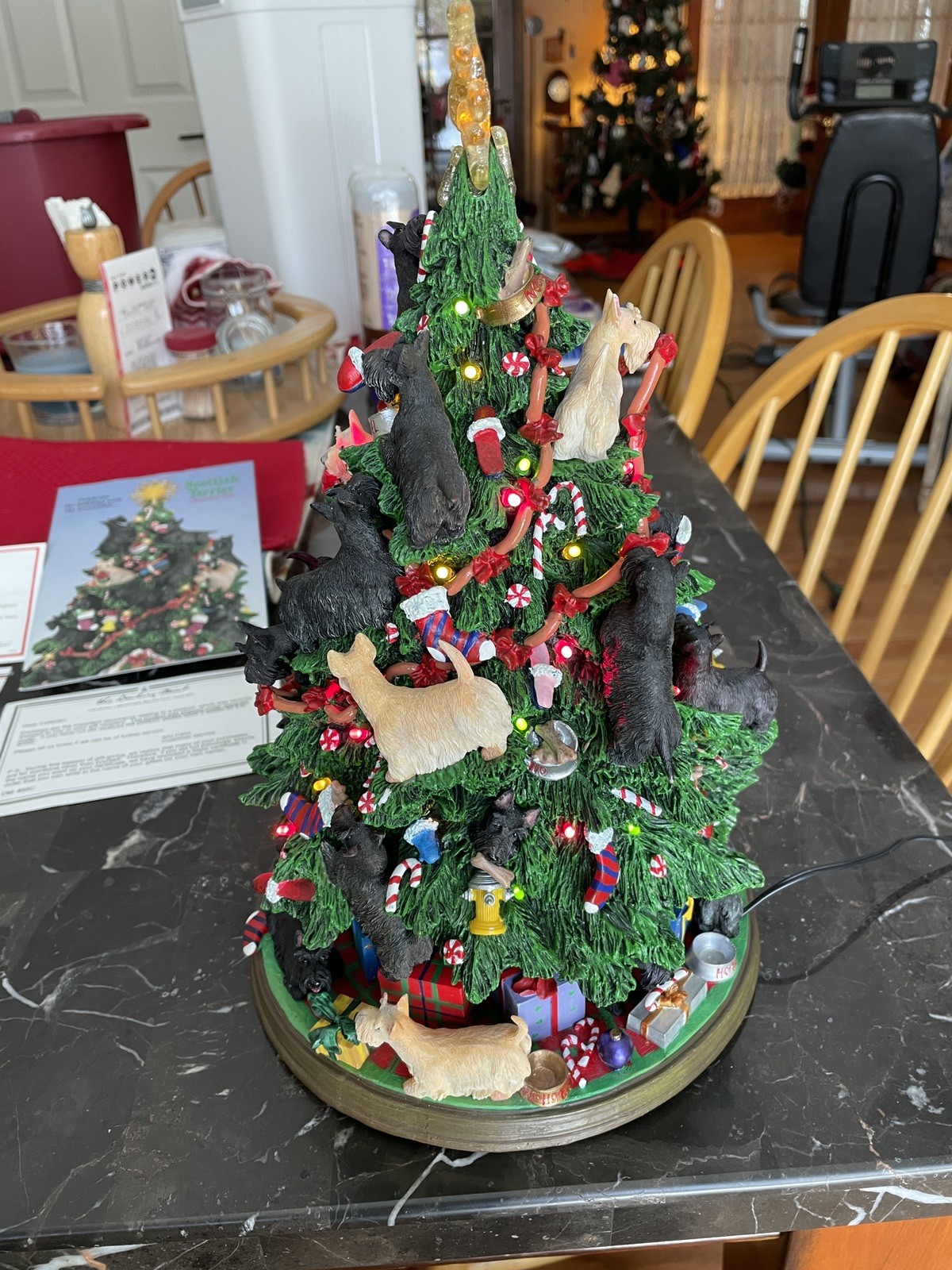 Danbury Mint — Scottish Terrier Lighted Christmas Tree Mint Condition