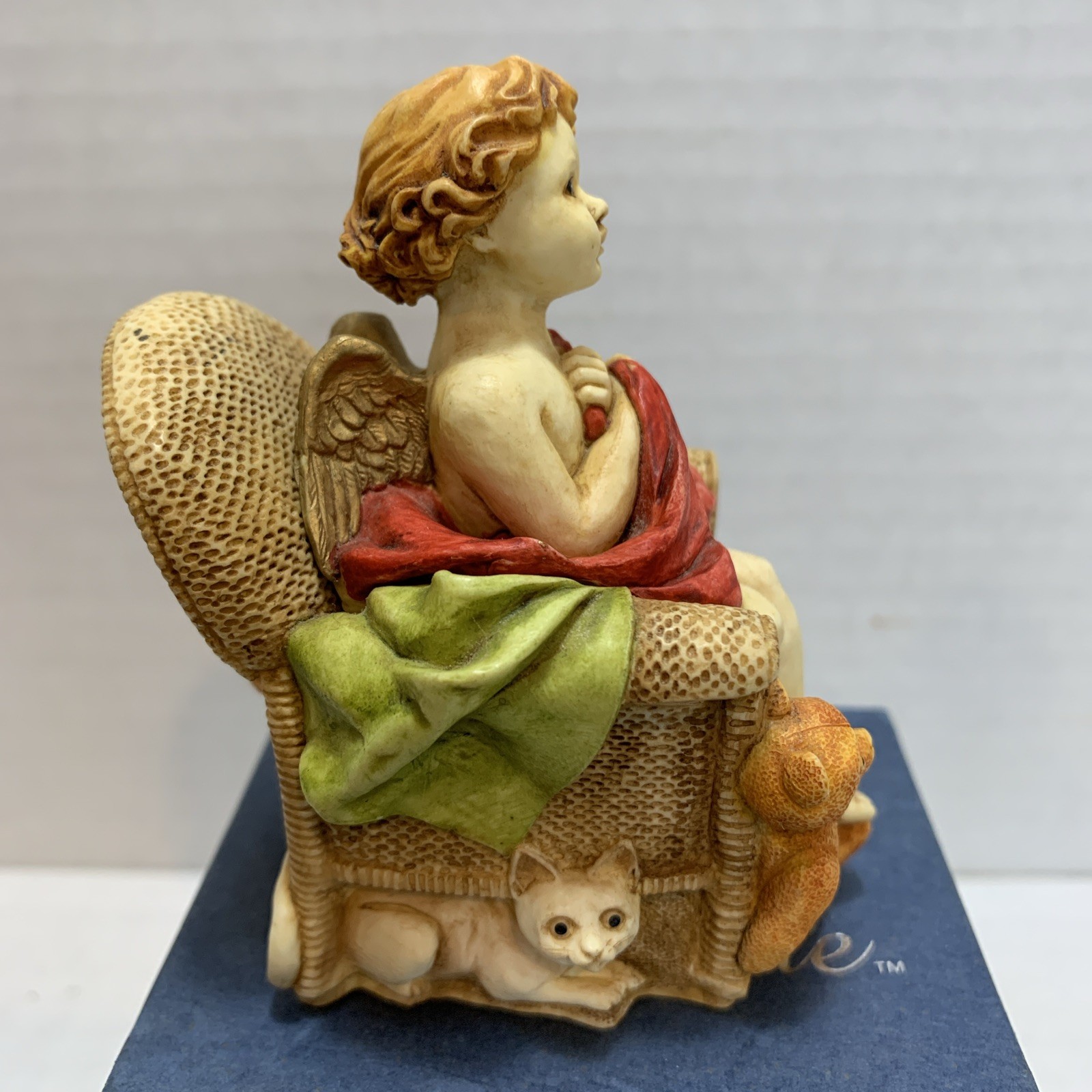 Harmony Kingdom “Joyeaux” Angelique Trinket Box–Cherub Angel Figurine–Excellent