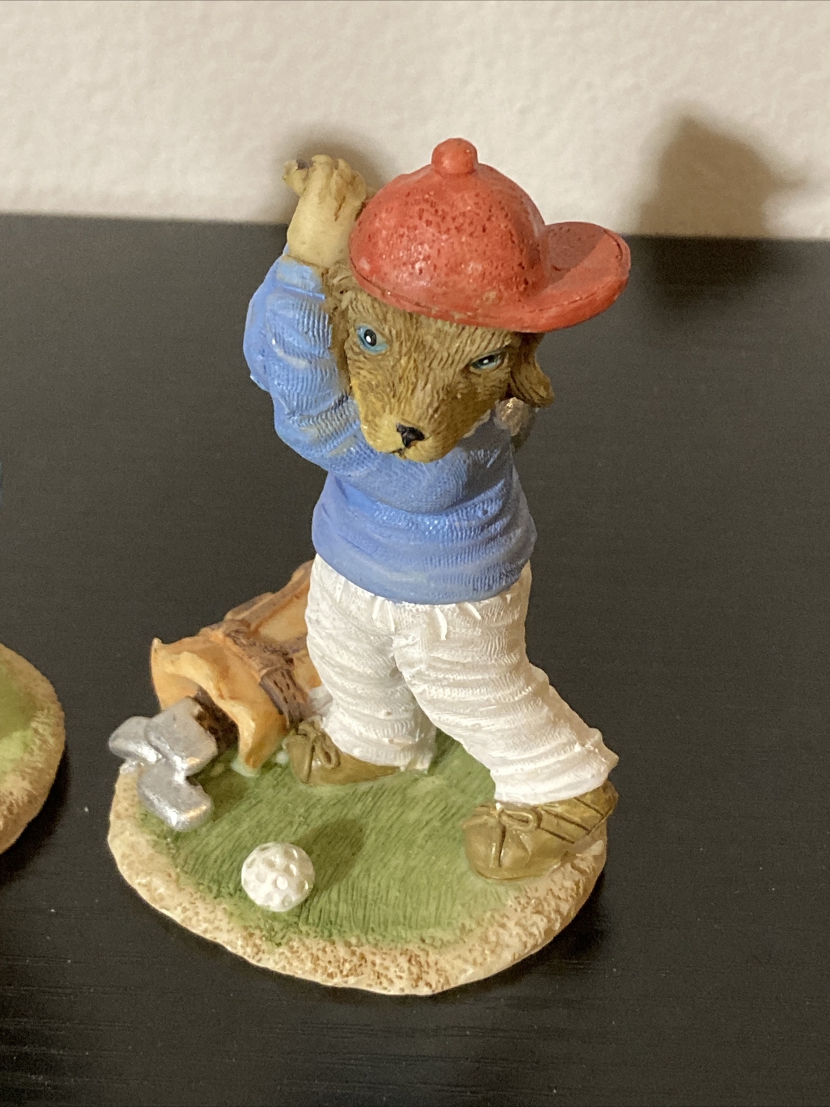 Lot Of 3 – 1998 Ceramic/resin golf DOG figures VINTAGE!!!! 3 1/2 Inch Tall