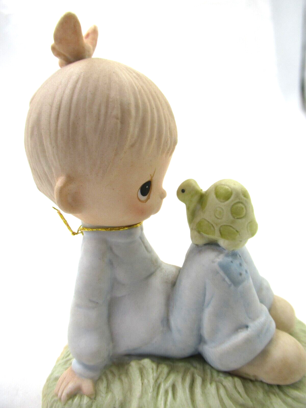 Precious Moments Love Is Kind Boy With Turtle 1977 Tag intact Jonathan & David