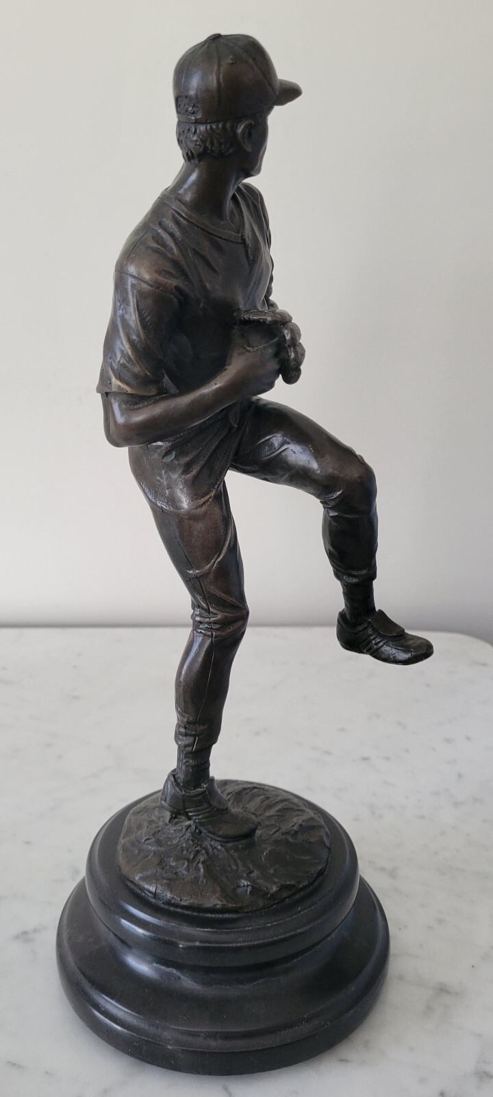 Baseball Pitcher Bronze Metal Sculpture Statue Figure Trophy MLB Decor Collector