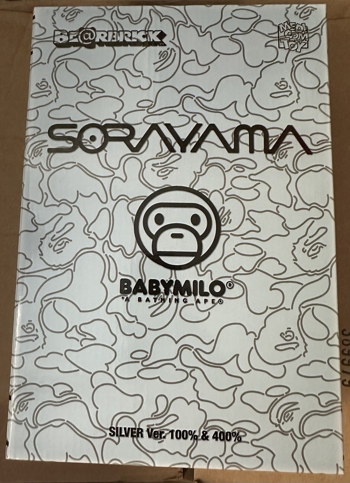 Medicom Be@rbrick Sorayama x Baby Milo Silver 100% & 400% Bearbrick Set Rare New
