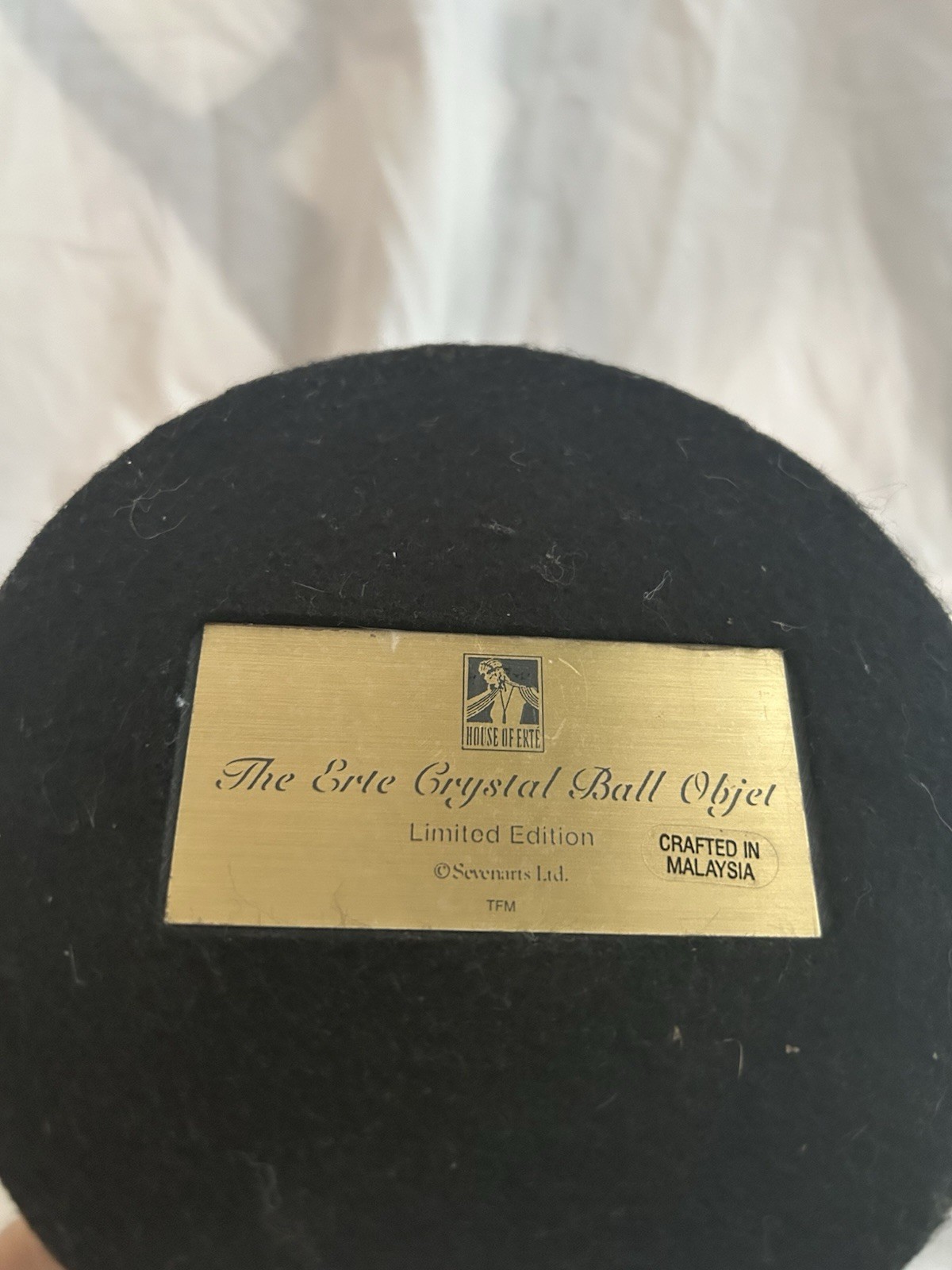 Franklin Mint House of Erté Crystal Ball Objet Art Deco Limited Edition