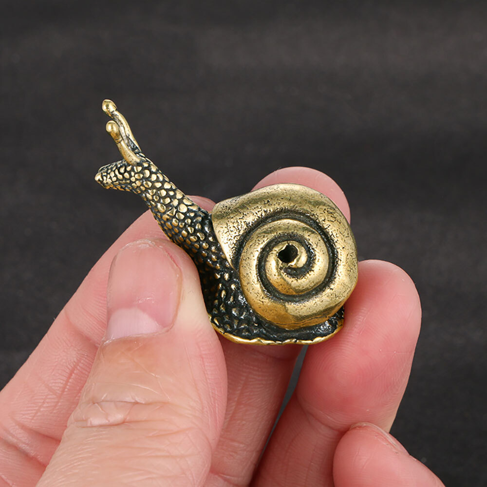 Solid Brass Snail Figurines Statue Home Office Decoration Animal Figurines Gifts