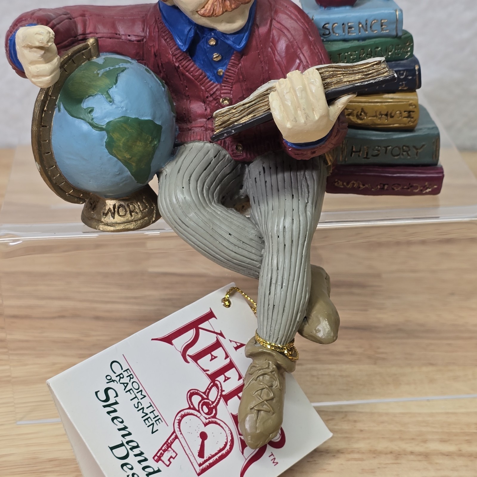 Vintage Shenandoah Designs A Keeper Teacher Figurine with Globe and Books