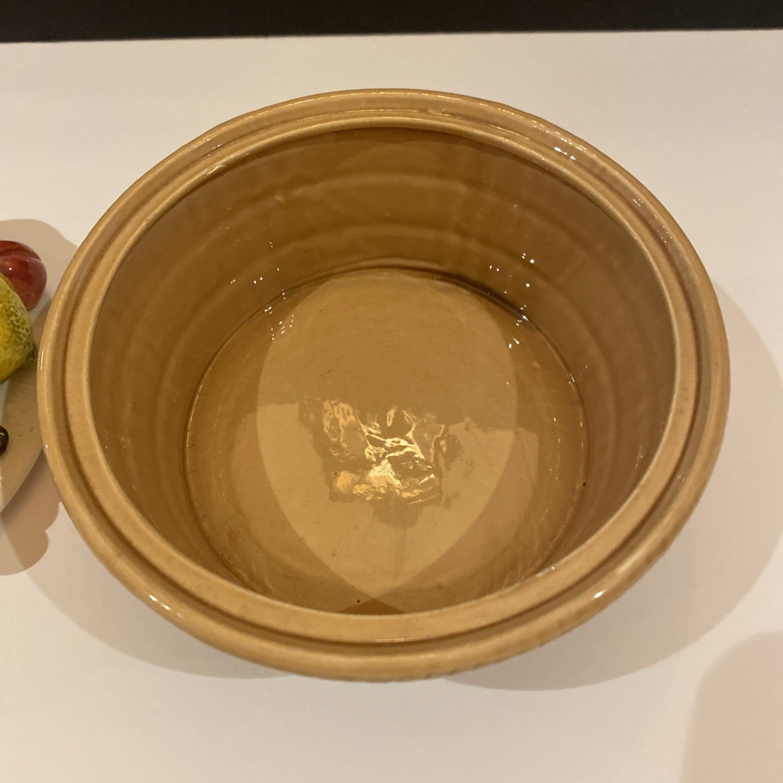 Small Trinket Bowl Weave Style Bottom With Fruit Lid ~ Japan