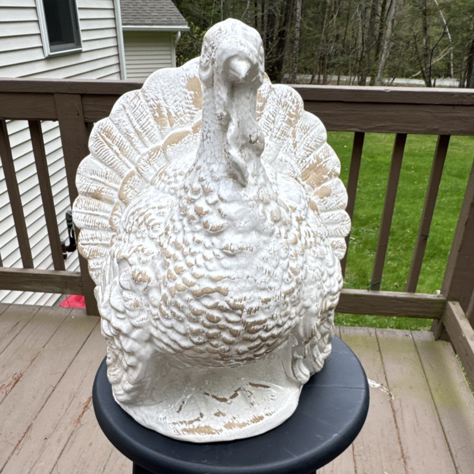 William Sonoma Ceramic Turkey Figurine Made in Italy Decorative