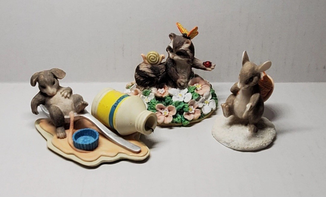 Silvestri Vintage Figurines, Lot Of 3, Handcrafted