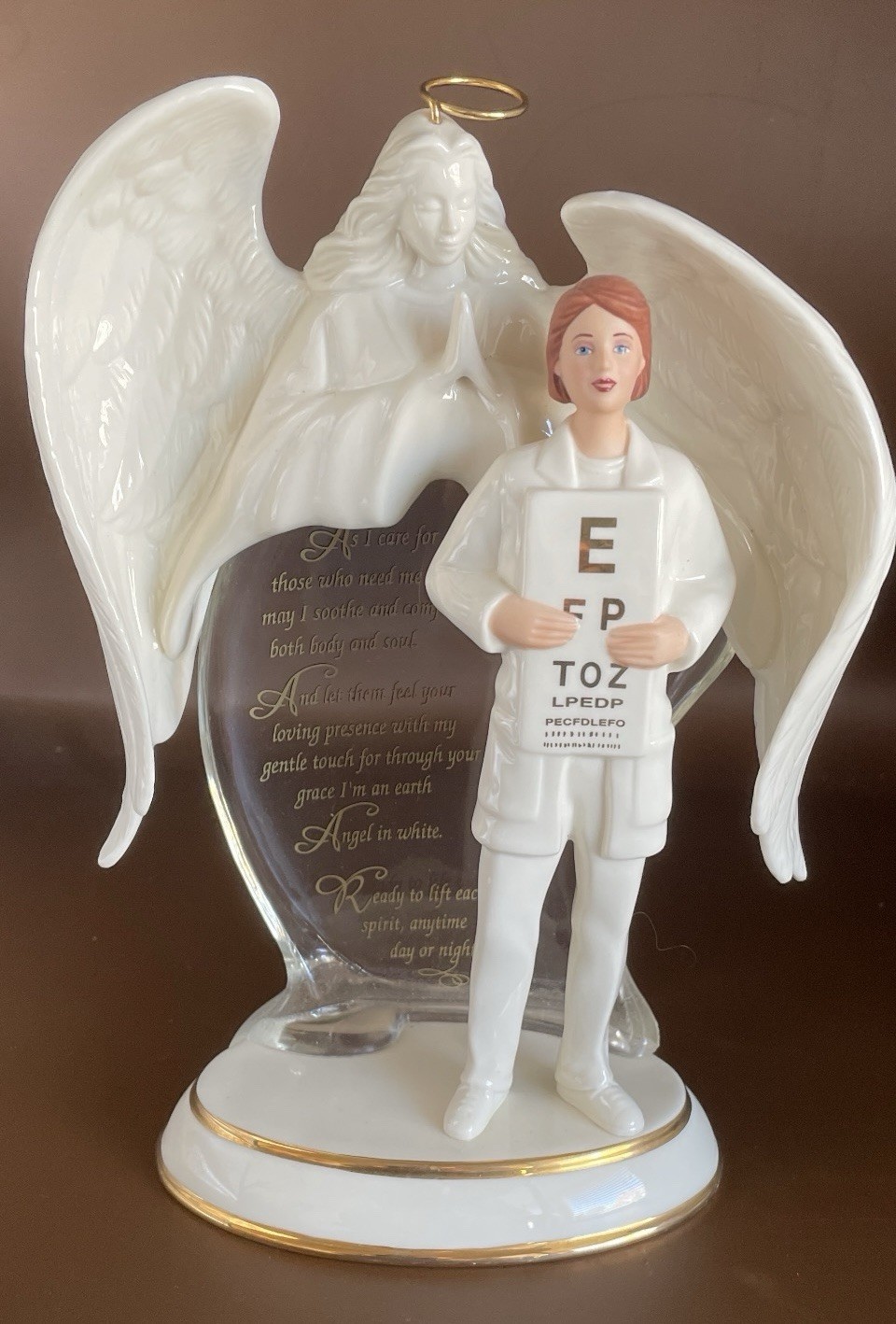 “Angel of Faith” Figurine Heavens Gentle Touch Nurse Prayer Bradford Exchange