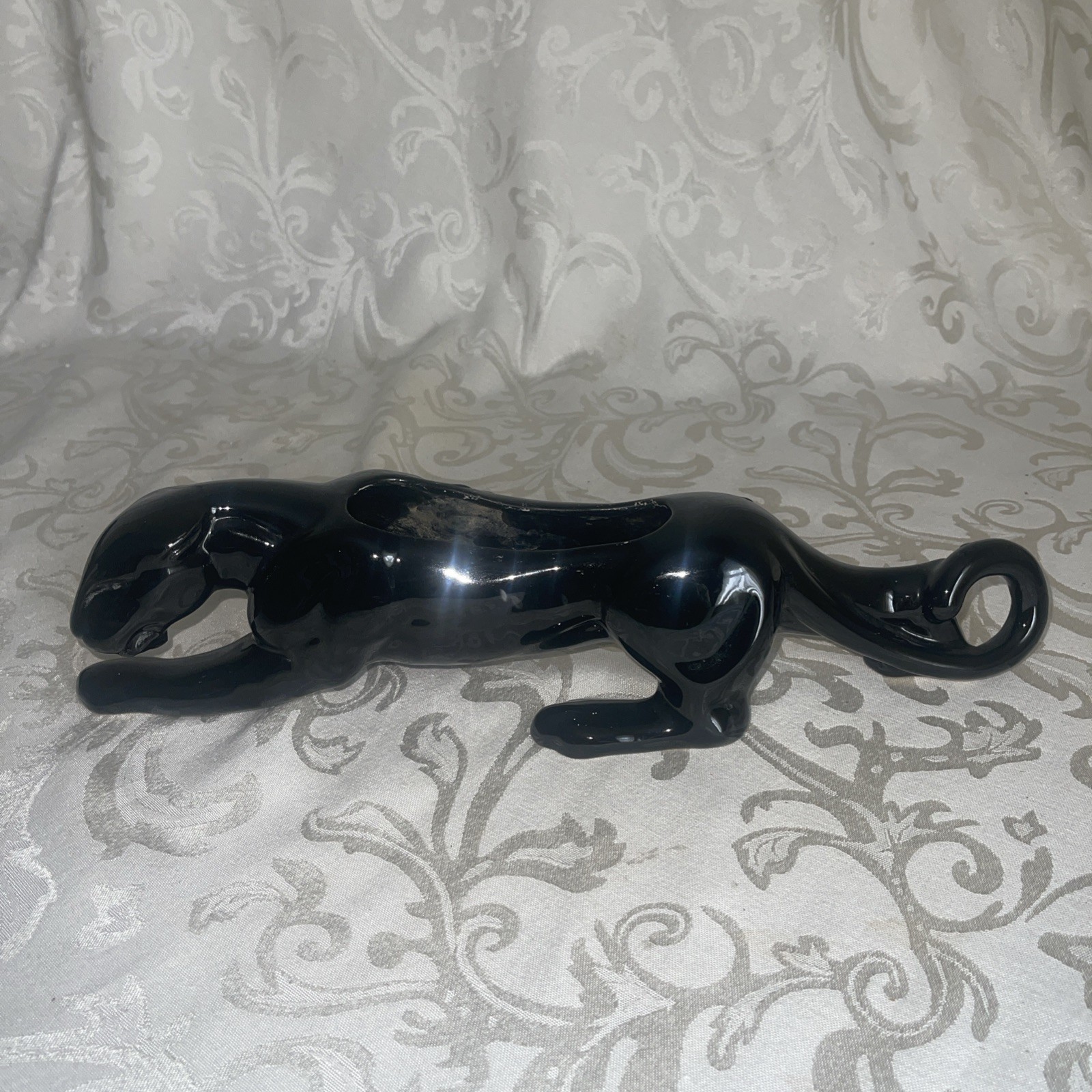 Haeger Mid-Century Black Panther Ceramic Planter 15in Great Condition! See Pics!