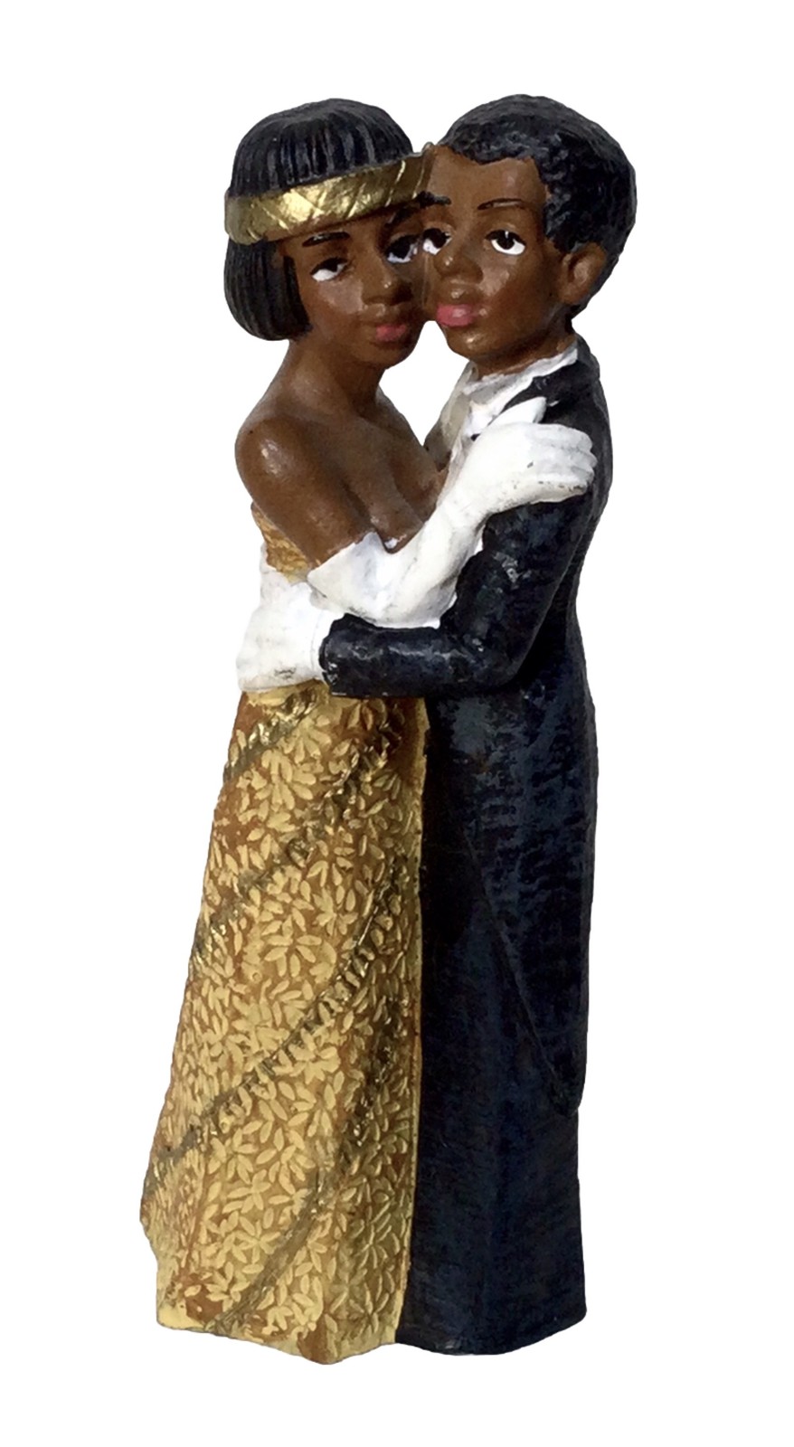 Black American Man And Women Elegant Romantic Dance Resin Figurine Home Decor