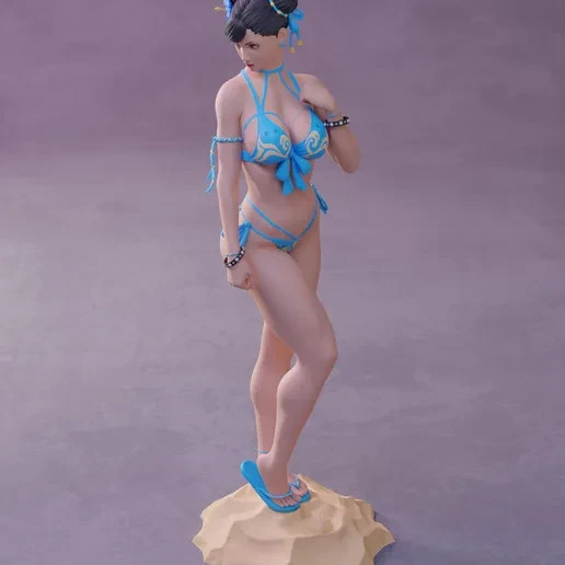 Chun-Li, 12K Resin Model Kit Painted 3d Printed DIY Figure