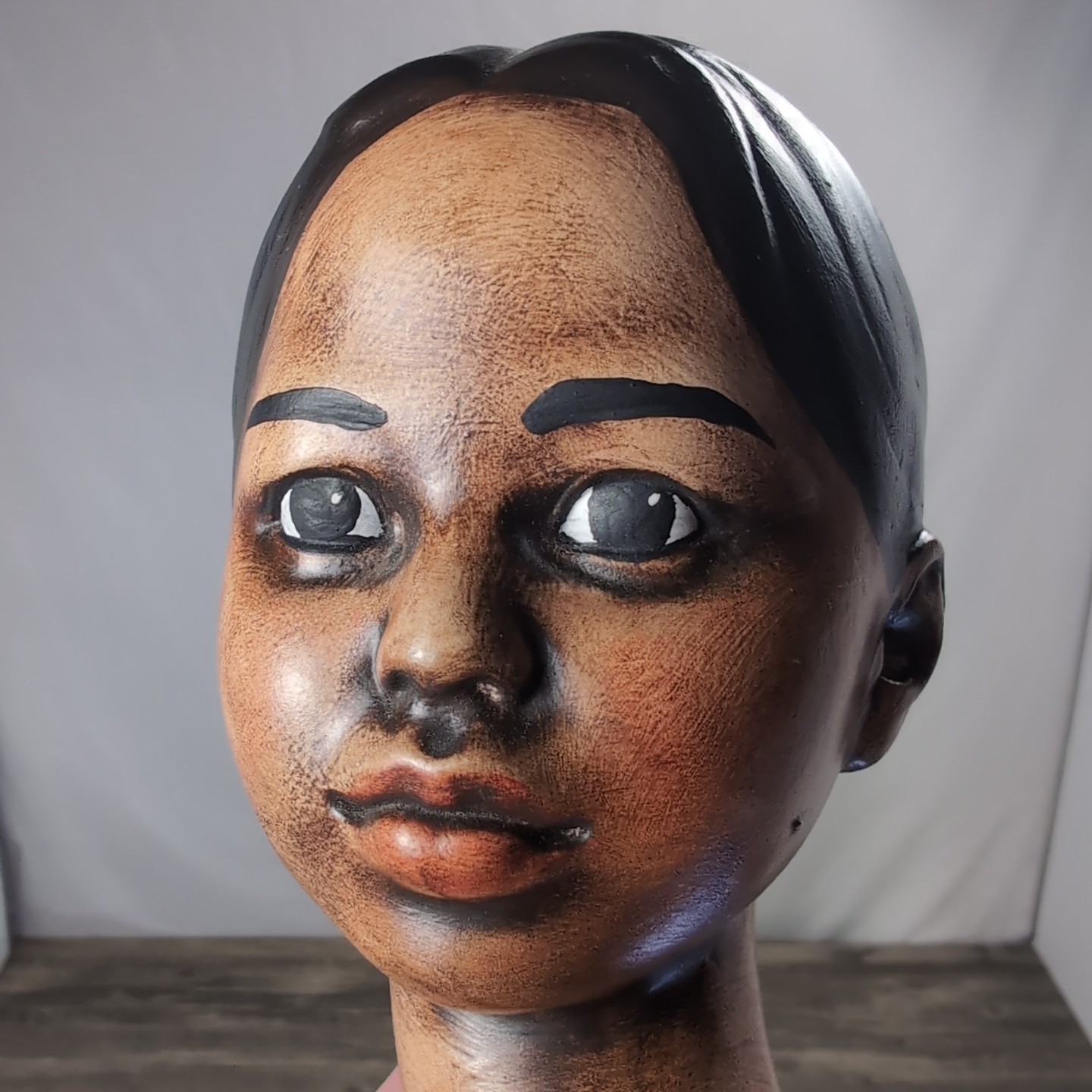 3 VTG Holland Mold Ceramic Head Bust Hawaiian Polynesian Figurines 70s Model