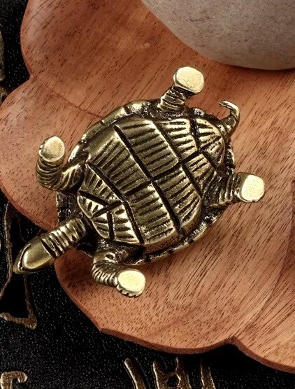 Brass Turtle Animal Statue Small Sculpture Tabletop Figurine Home Decor Gifts