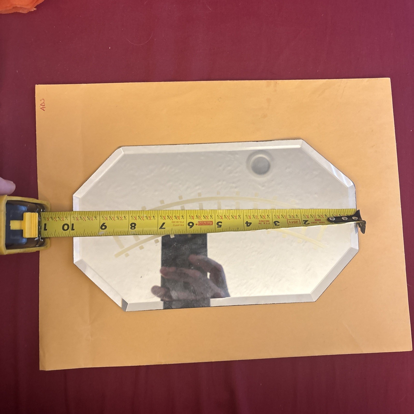 Swarovski Austria 10″ X 5- 3/4” DISPLAY MIRROR FOR TRAIN WAGONS W/ CURVED TRACK