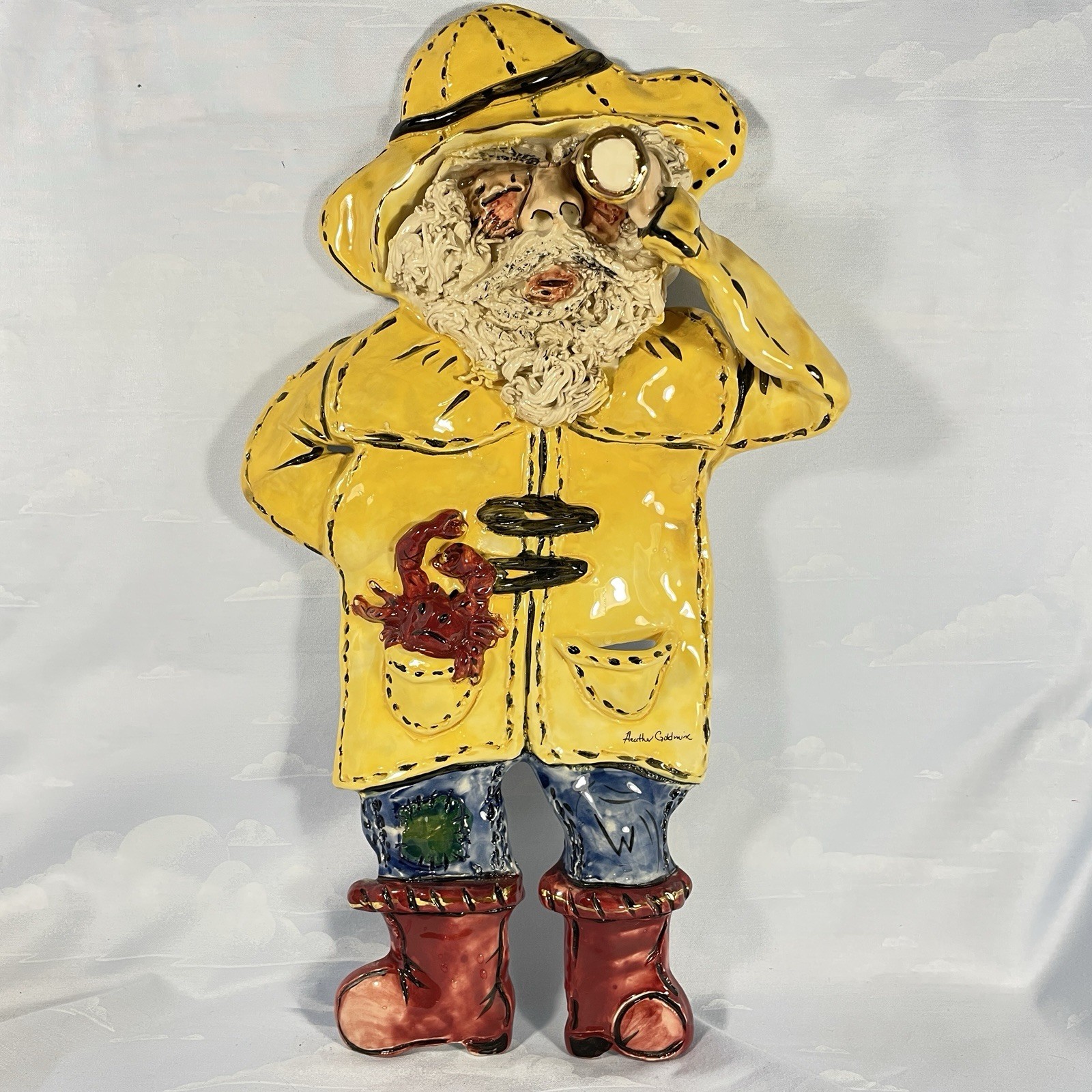 Blue Sky Clayworks Sea Captain Large 3-D Wall Plaque Signed Heather Goldmine