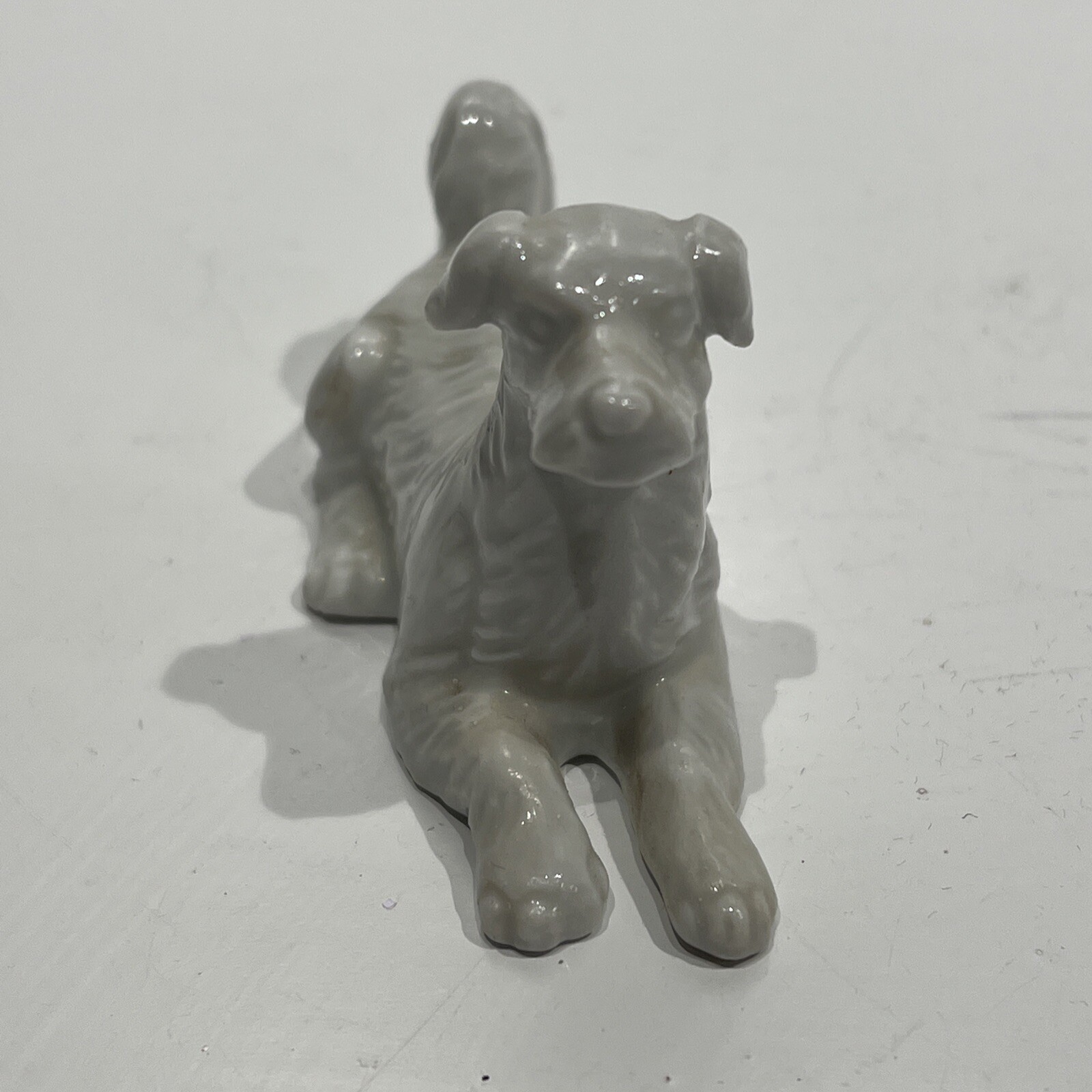Vintage Enesco? Off White Porcelain Dog Figurine With Marking