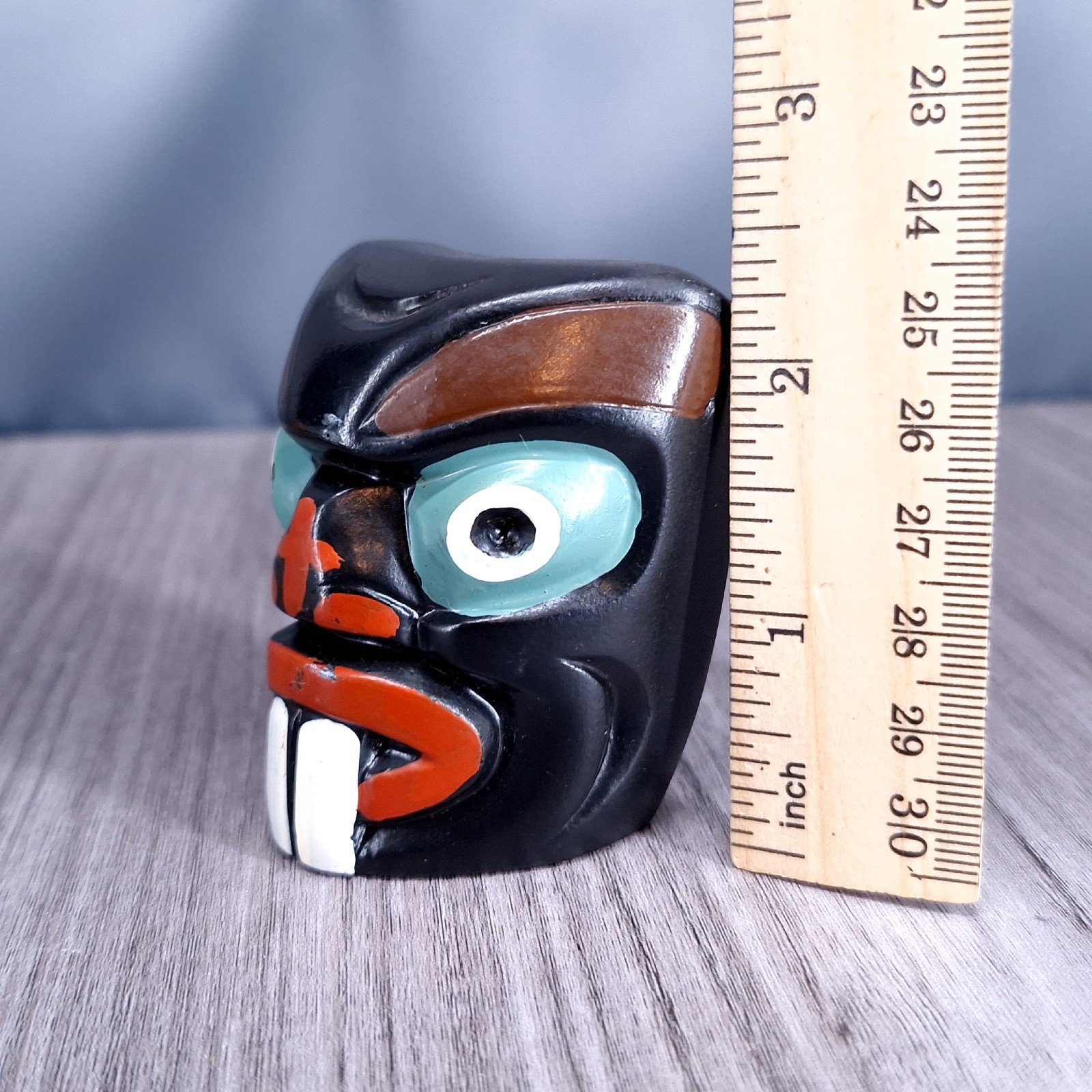 Pearlite Deity Beaver Head Sculpture