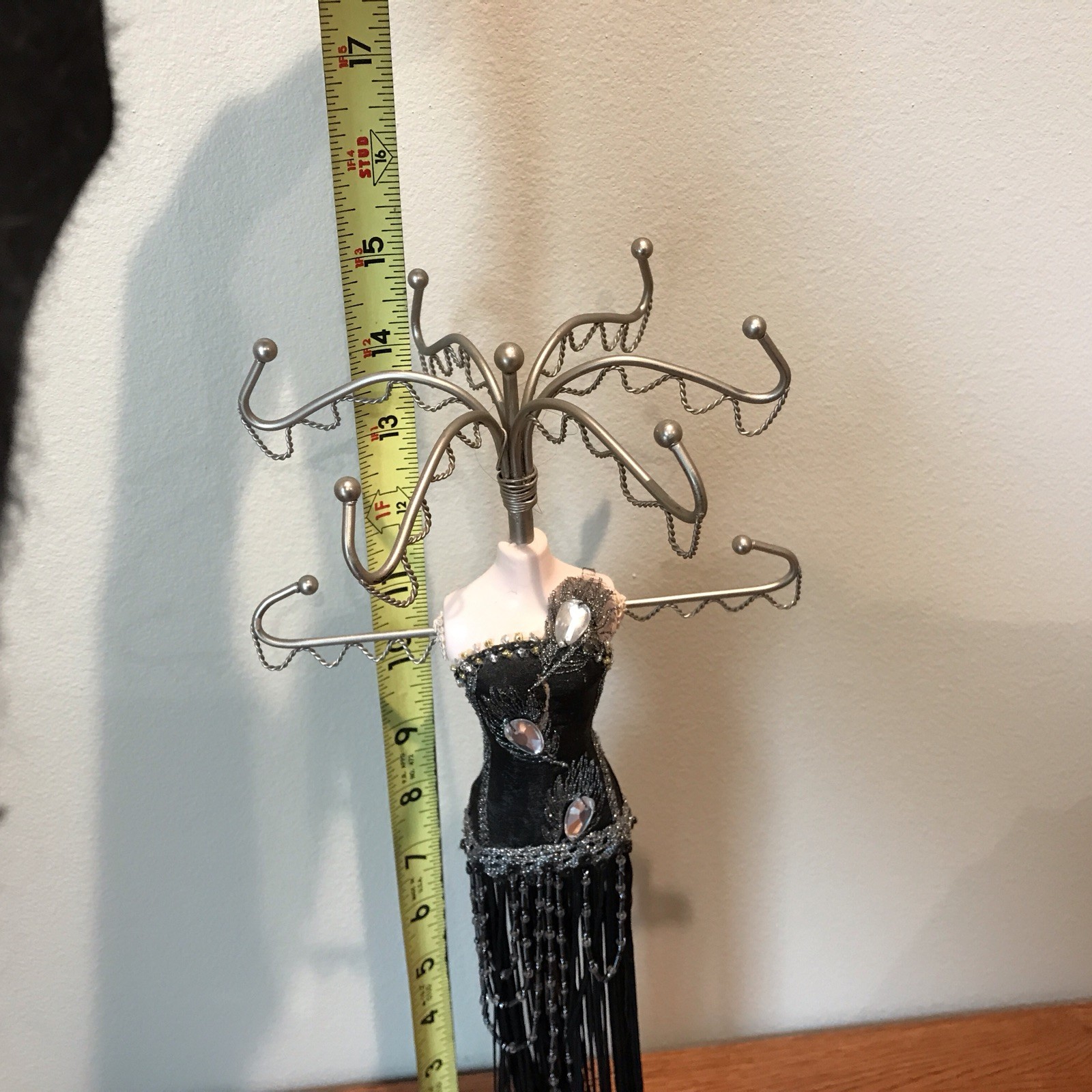 Vintage Art Deco Lady Mannequin Jewelry Holder for Earrings, Necklaces & Bangles