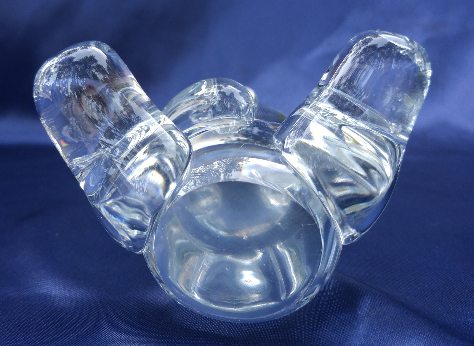 Teddy Bear Lead Crystal Glass Artisan Crafted Figurine – 5 3/4 inches tall