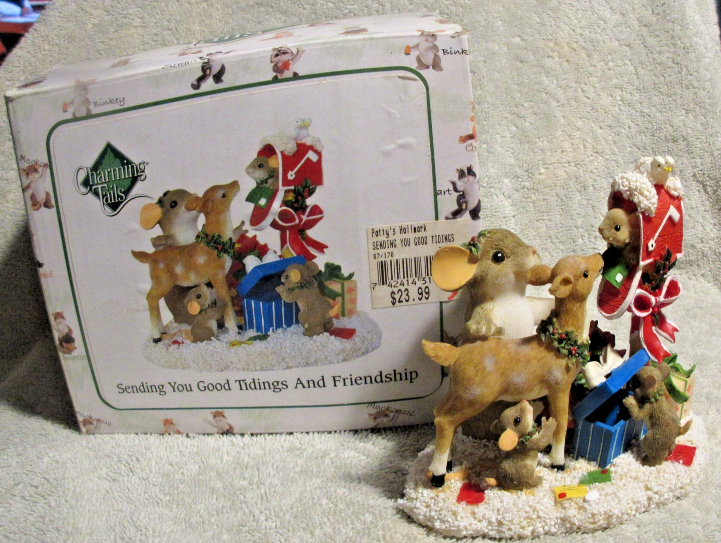 Charming Tales Sending You Good Tidings & Friendship NIB Free Shipping