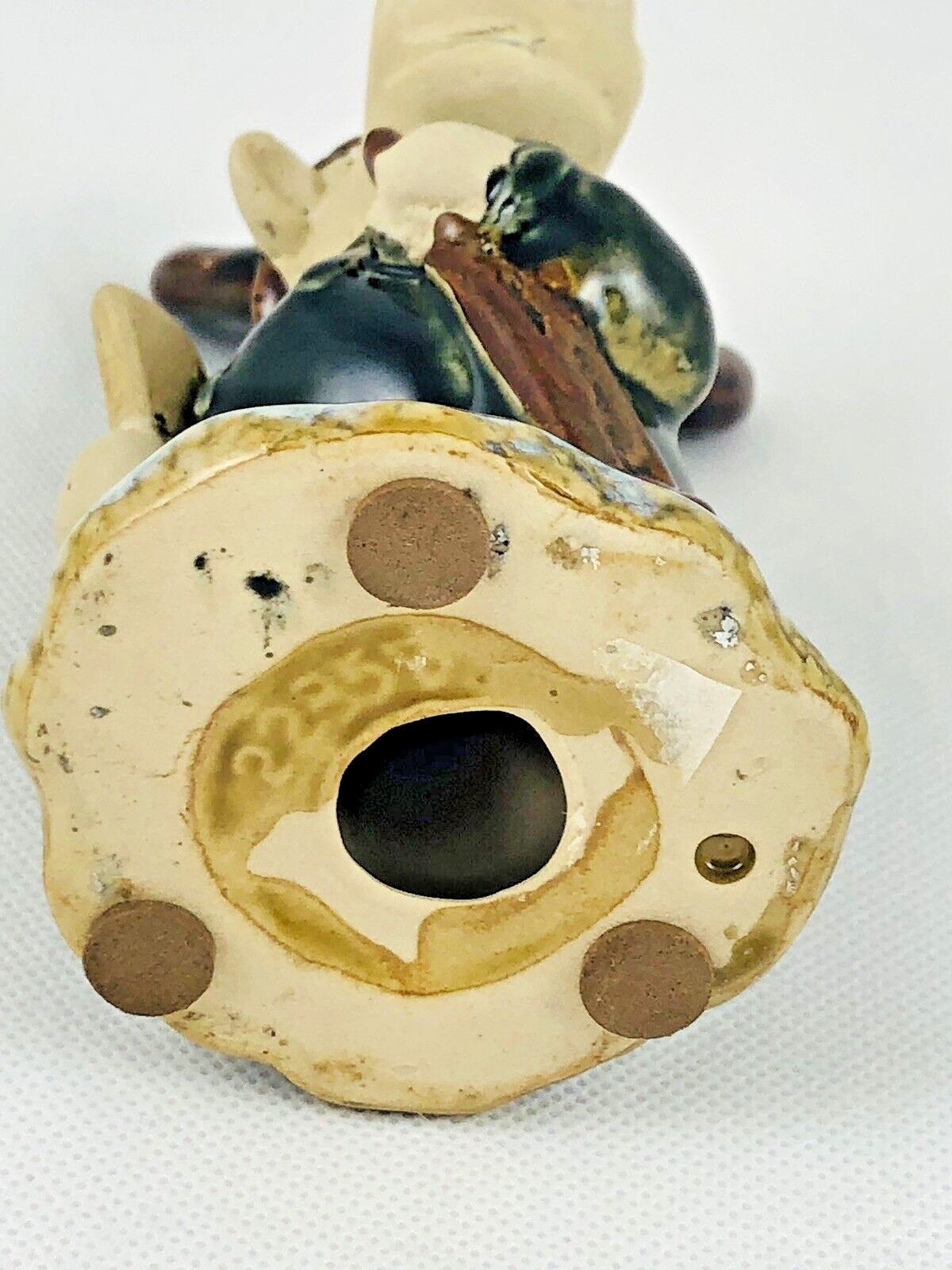 Ceramic Figurine Moose With Skis and Poles