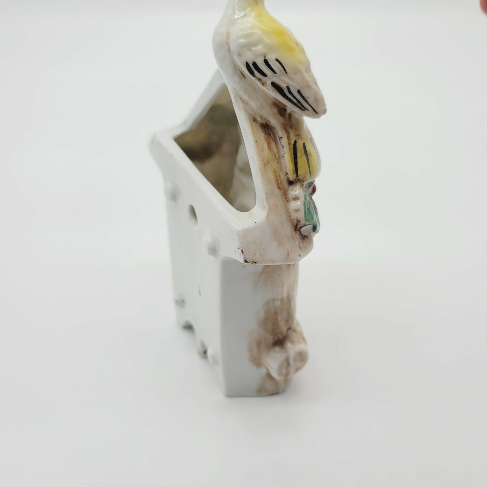 Ceramic Birdhouse Clock Wall Hanging Figurine Gift Decor Made In Japan