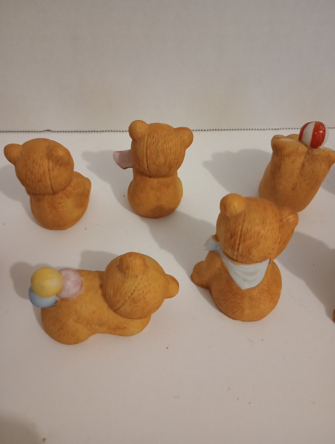Vintage Lucy & Me Bears 1980s Enesco Lot of 8 Porcelain 2 1/4 High 2 In W Approx
