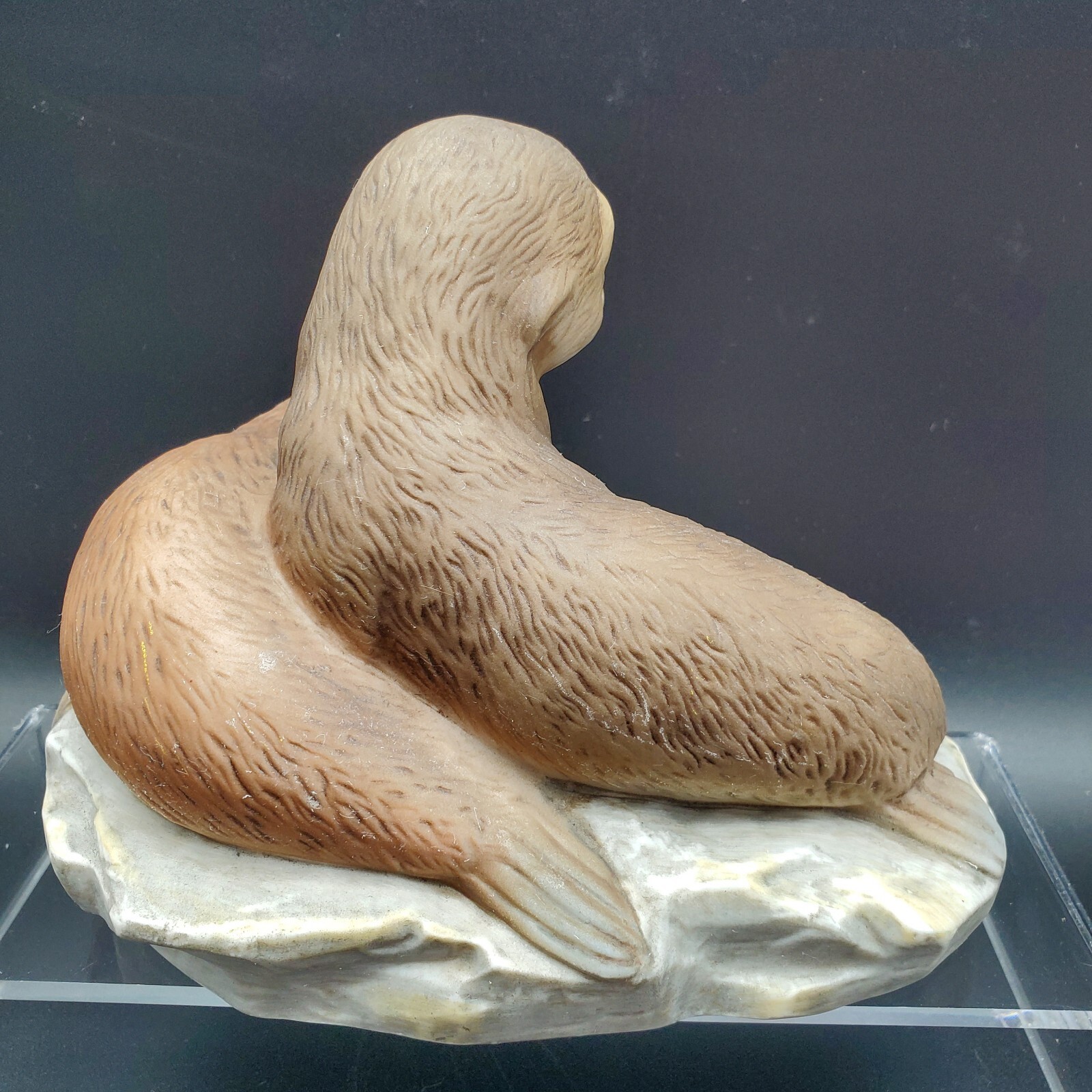 Vintage HOMCO Baby Seal Pups Masterpiece Porcelain Home Interior FIGURINE 1981
